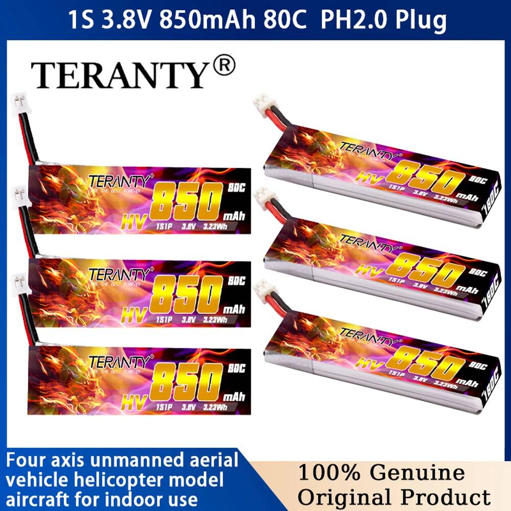 Fpv Drone Charger - TERANTY 850mAh 1S 3.8V 80C/160C Lipo