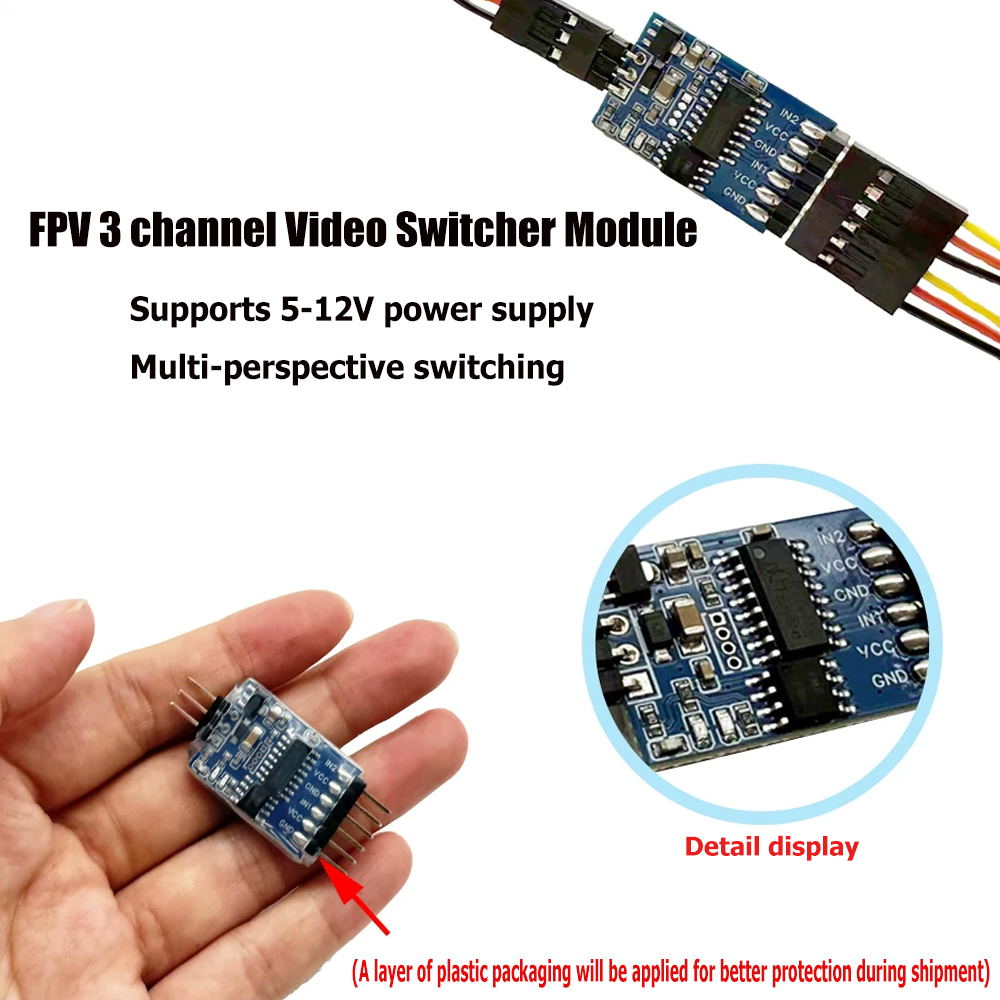 5.8G 3 Channel Video Switcher  - огляд і ціна Fpv Drone Receiver
