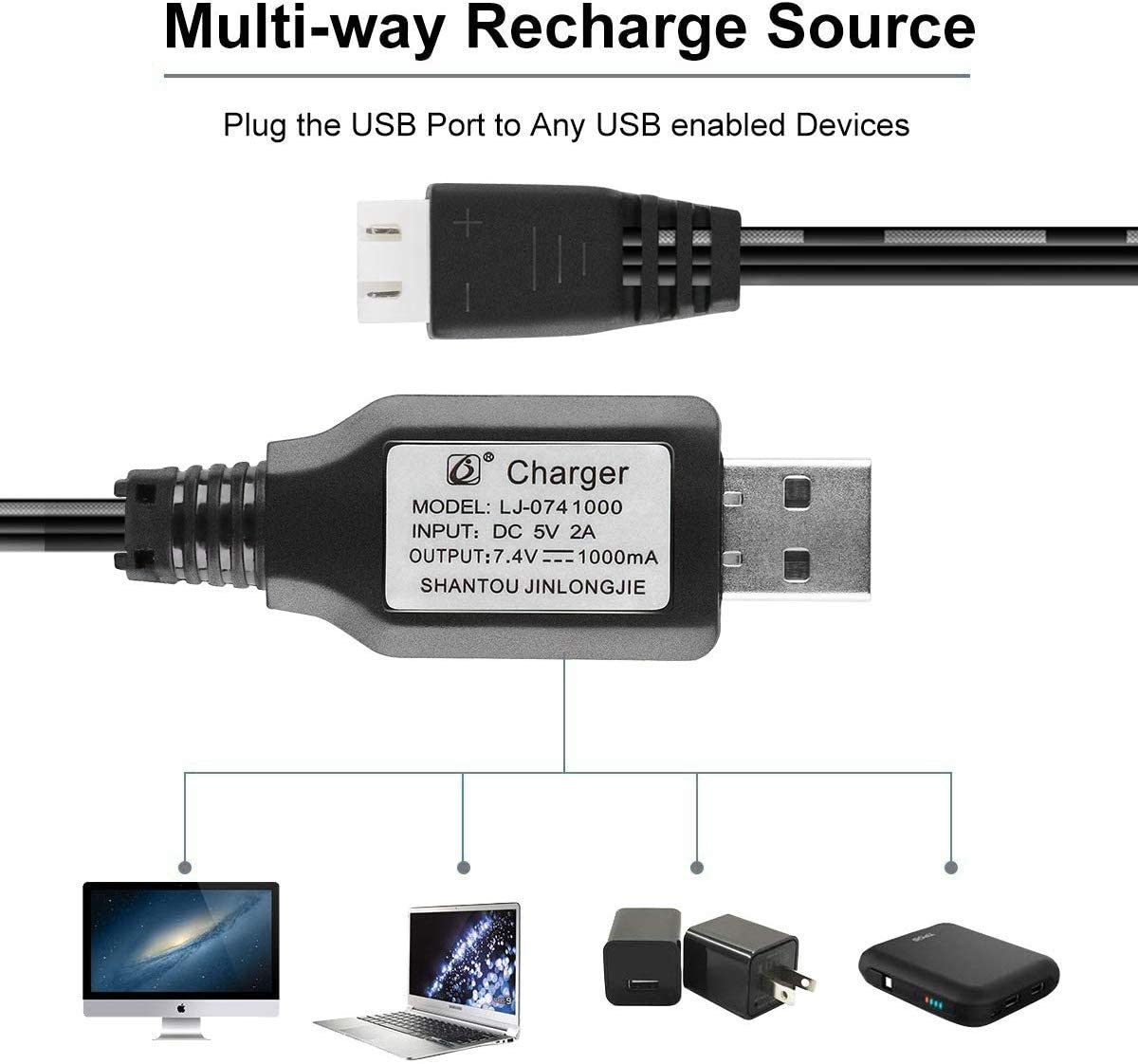 1-Pack XH-3P Balance 7.4V 1A L - огляд і ціна Fpv Drone Charger
