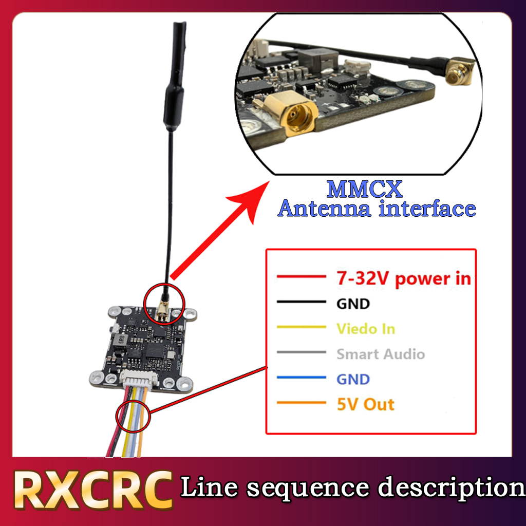 RXCRC 5.8G Module 48CH 1.6W VT - огляд і ціна Fpv Drone Transmitter