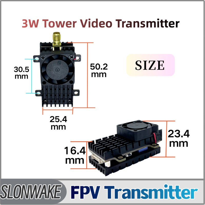 SLONWAKE 5.8G 3000mW Simulatio - огляд і ціна Fpv Drone Transmitter